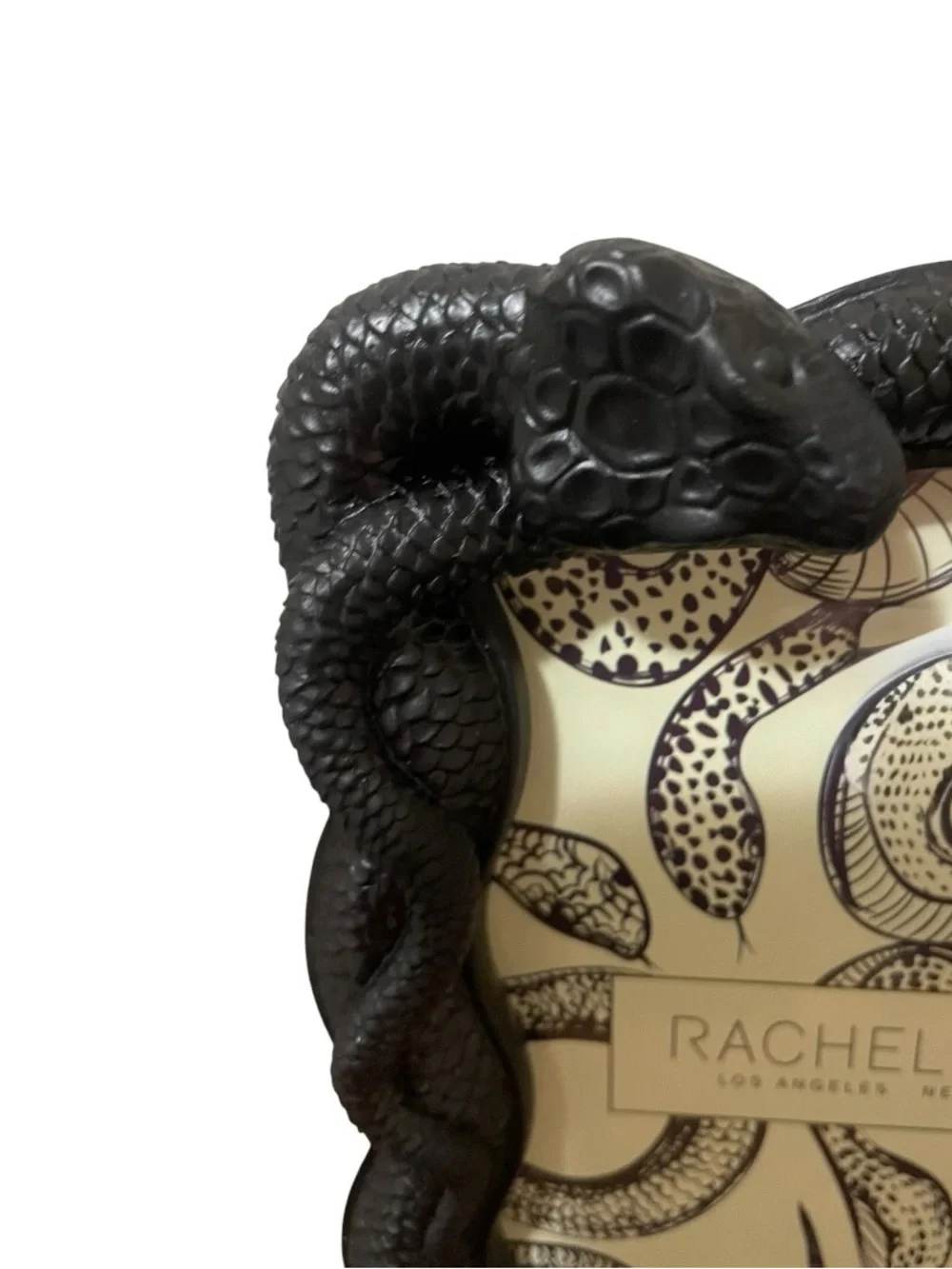 Rachel Zoe Black Snake-Textured Photo Frame